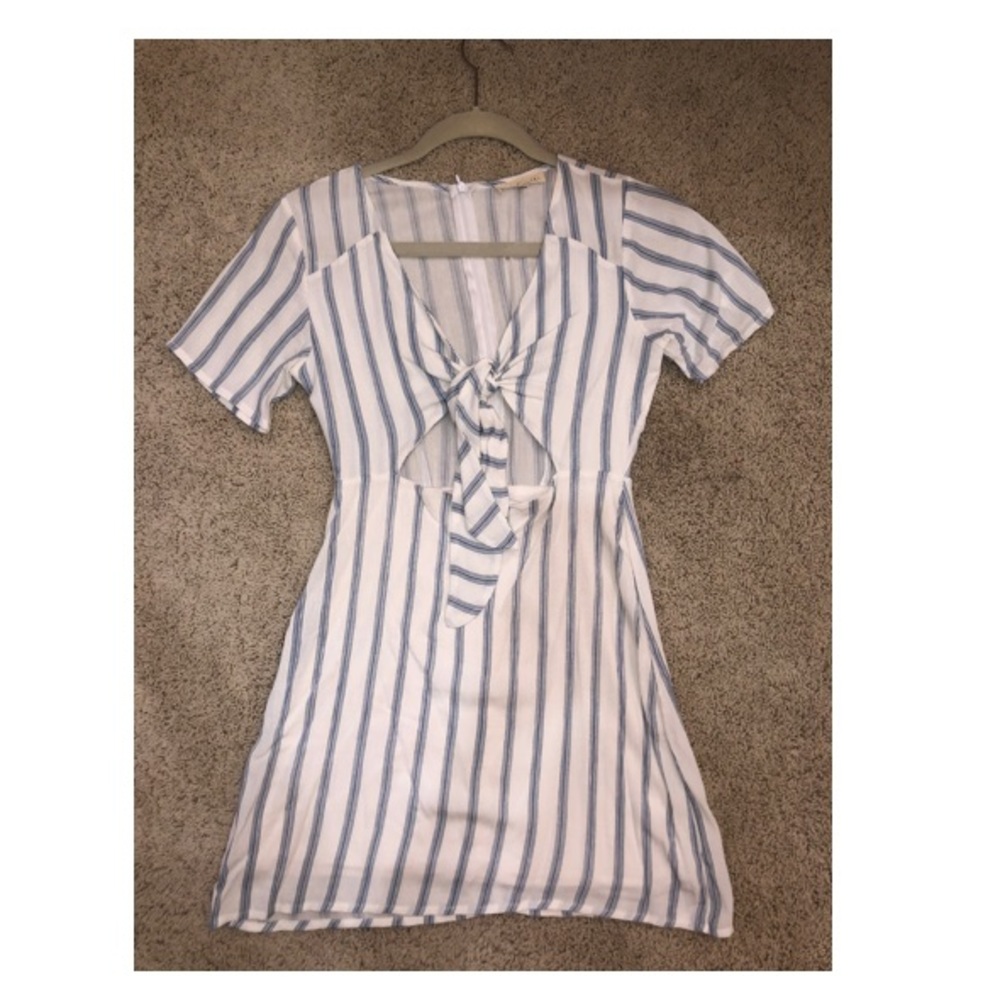 PACSUN Blue and White Striped Dress (L.A. Hearts)
